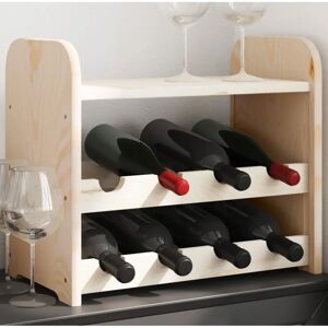 vidaXL Wine Rack with Top Board Solid Pine Wood - Wine Bottle Holder vidaXL Wine Rack with Top Board Solid Pine Wood - Wine Bottle Holder
