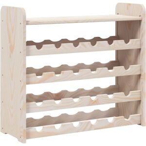 vidaXL Wine Rack with Top Board - Solid Pine Wood Storage vidaXL Wine Rack with Top Board - Solid Pine Wood Storage