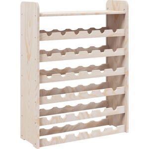 vidaXL Brown Pine Wood 67.5x25x87 cm Wine Rack with Top Board vidaXL Brown Pine Wood 67.5x25x87 cm Wine Rack with Top Board