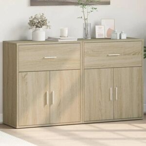 vidaXL Sonoma Oak 2-Piece Sideboards - Sideboard vidaXL Sonoma Oak 2-Piece Sideboards - Sideboard