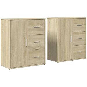 vidaXL Sideboards Sonoma Oak 2 pcs - Sideboards vidaXL Sideboards Sonoma Oak 2 pcs - Sideboards