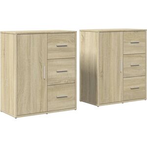 vidaXL Sideboards Sonoma Oak 2 pcs - Sideboards vidaXL Sideboards Sonoma Oak 2 pcs - Sideboards