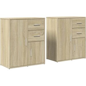 vidaXL Sonoma Oak Sideboard - Modern Storage Cabinet vidaXL Sonoma Oak Sideboard - Modern Storage Cabinet