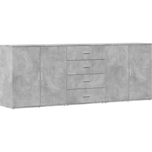 vidaXL 3276612 Wohnzimmer Sideboard - Sideboard, Grau, 3 st, Ingenieurholz vidaXL 3276612 Wohnzimmer Sideboard - Sideboard, Grau, 3 st, Ingenieurholz