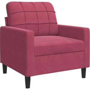 Vidaxl Fauteuil en velours - 60 cm - Rouge vin - Publicité Vidaxl Fauteuil en velours - 60 cm - Rouge vin - Publicité