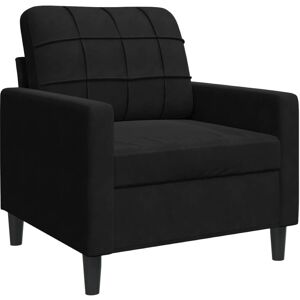 Fauteuil en velours noir Vidaxl - Mobilier - Publicité Fauteuil en velours noir Vidaxl - Mobilier - Publicité