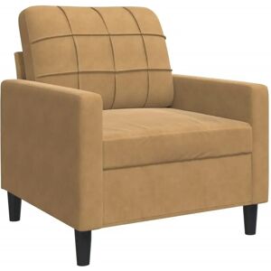 Vidaxl - Fauteuil en velours marron - 60cm - Fauteuil - Publicité Vidaxl - Fauteuil en velours marron - 60cm - Fauteuil - Publicité