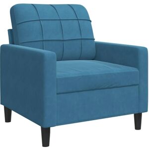 Fauteuil en velours bleu Vidaxl - Mobilier - Publicité Fauteuil en velours bleu Vidaxl - Mobilier - Publicité