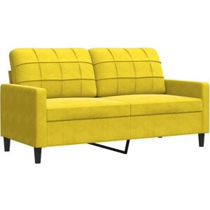 Vidaxl - Canapé 2 places velours jaune 140cm - Canapé - Publicité Vidaxl - Canapé 2 places velours jaune 140cm - Canapé - Publicité