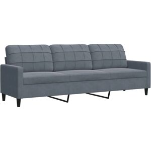 Vidaxl - Canapé - 3 Places Velours Gris Foncé - Mobilier Moderne pour Salon - Publicité Vidaxl - Canapé - 3 Places Velours Gris Foncé - Mobilier Moderne pour Salon - Publicité