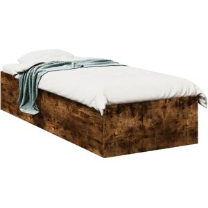 vidaXL Bettgestell Räuchereiche 75x190 cm - Bettgestell vidaXL Bettgestell Räuchereiche 75x190 cm - Bettgestell