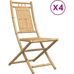 vidaXL Gartenstühle - Bambus - Klappbar - 6 Stück vidaXL Gartenstühle - Bambus - Klappbar - 6 Stück