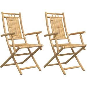 vidaXL Outdoor Stuhl - Faltbare Bambusgartenstühle 4 Stk vidaXL Outdoor Stuhl - Faltbare Bambusgartenstühle 4 Stk