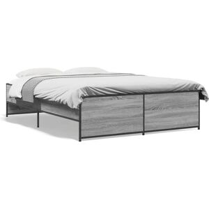 vidaXL 3279870 Graues Sonoma Bettgestell - Bett Typ vidaXL 3279870 Graues Sonoma Bettgestell - Bett Typ