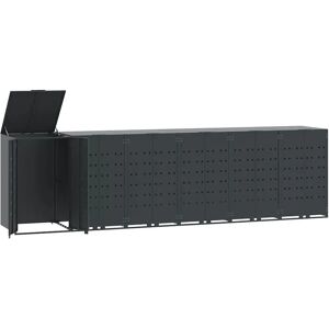 vidaXL Container voor 6 vuilnisbakken - Staal - Duurzaam - Tuin vidaXL Container voor 6 vuilnisbakken - Staal - Duurzaam - Tuin
