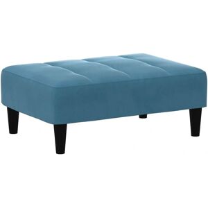 Tabouret en velours bleu vidaXL - Reposapiés - Publicité Tabouret en velours bleu vidaXL - Reposapiés - Publicité