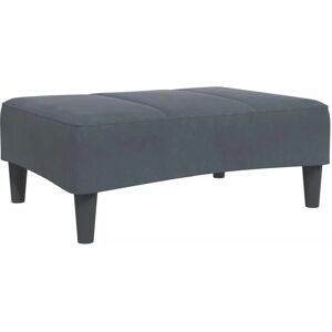 Vidaxl Dark Gray Velvet Footstool - Footstool Vidaxl Dark Gray Velvet Footstool - Footstool
