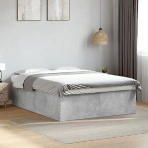vidaXL Bed Frame 160x200 Grey Modern Minimalist - Bed Frame vidaXL Bed Frame 160x200 Grey Modern Minimalist - Bed Frame