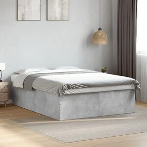 vidaXL Bed Frame Concrete Grey 150x200 cm - Bed Base & Support vidaXL Bed Frame Concrete Grey 150x200 cm - Bed Base & Support