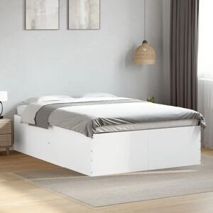 vidaXL Bed Frame White - Engineered Wood Support - Bedroom Bed Base vidaXL Bed Frame White - Engineered Wood Support - Bedroom Bed Base