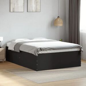 vidaXL Bed Frame Black 120x190 cm Modern Support - Bed Frame vidaXL Bed Frame Black 120x190 cm Modern Support - Bed Frame