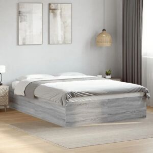 vidaXL Bed Frame Grey Sonoma - Bed Base - 140x200 cm vidaXL Bed Frame Grey Sonoma - Bed Base - 140x200 cm