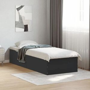 vidaXL Bed Frame 75x190cm/90x200cm - Modern Black Support vidaXL Bed Frame 75x190cm/90x200cm - Modern Black Support