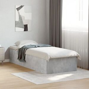 vidaXL Concrete Grey Bed Frame 90x200 cm - Modern Support vidaXL Concrete Grey Bed Frame 90x200 cm - Modern Support