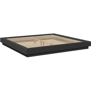 vidaXL Bed Frame 180x200cm Black Modern Support - Bed Frame vidaXL Bed Frame 180x200cm Black Modern Support - Bed Frame
