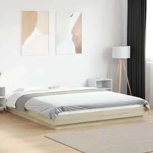 vidaXL Sonoma Oak Bed Frame - Modern 160x200 cm Support vidaXL Sonoma Oak Bed Frame - Modern 160x200 cm Support