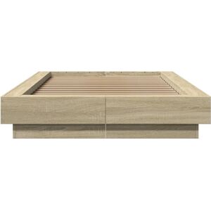 vidaXL Sonoma Oak Bed Frame 90x190cm - Modern Durable Bed Base vidaXL Sonoma Oak Bed Frame 90x190cm - Modern Durable Bed Base