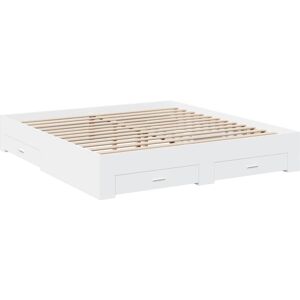 Cadre de lit vidaXL avec tiroirs - Blanc 180x200 cm - Type de lit - Publicité Cadre de lit vidaXL avec tiroirs - Blanc 180x200 cm - Type de lit - Publicité