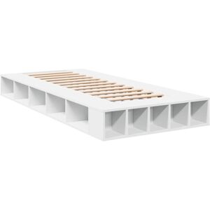 Cadre de lit blanc vidaXL 100x200 cm avec rangement - Structure de lit - Publicité Cadre de lit blanc vidaXL 100x200 cm avec rangement - Structure de lit - Publicité
