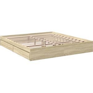 Marco de cama Sonoma VIDAXL con cajones - Cama, Modern, Duradero, 180x200cm Marco de cama Sonoma VIDAXL con cajones - Cama, Modern, Duradero, 180x200cm