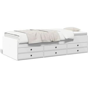 vidaXL White Daybed with Drawers - Daybed with Storage - 75x190 cm vidaXL White Daybed with Drawers - Daybed with Storage - 75x190 cm