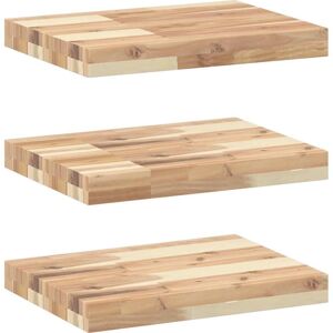 vidaXL 3 Floating Shelves Acacia Wood Brown vidaXL 3 Floating Shelves Acacia Wood Brown