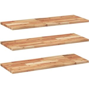 Vidaxl - Solid Acacia Floating Shelves 3 pcs - 80x30x2 cm - Indoor Outdoor Vidaxl - Solid Acacia Floating Shelves 3 pcs - 80x30x2 cm - Indoor Outdoor