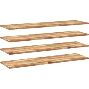 Vidaxl Acacia Wood Floating Shelves - 4 Pcs Set Vidaxl Acacia Wood Floating Shelves - 4 Pcs Set