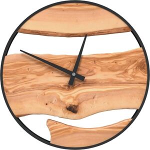 vidaXL Wall Clock Brown Olive Wood - Wall Clock vidaXL Wall Clock Brown Olive Wood - Wall Clock