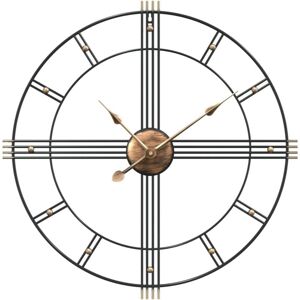 vidaXL Wall Clock Black Iron - Silent Quartz 60cm - Wall Clock vidaXL Wall Clock Black Iron - Silent Quartz 60cm - Wall Clock