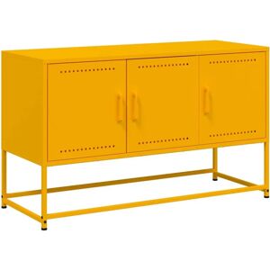 vidaXL TV-Schrank Senfgelber Stahl - 100,5x39x60,5 cm - TV-Bank vidaXL TV-Schrank Senfgelber Stahl - 100,5x39x60,5 cm - TV-Bank