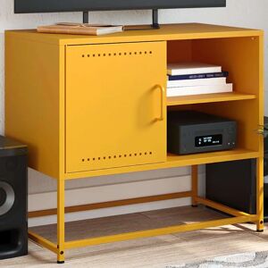 vidaXL 846521 Yellow Steel TV Cabinet - TV Cabinet vidaXL 846521 Yellow Steel TV Cabinet - TV Cabinet