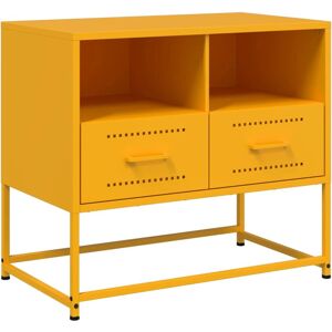 vidaXL Meuble TV jaune moutarde en acier - Support TV - Publicité vidaXL Meuble TV jaune moutarde en acier - Support TV - Publicité
