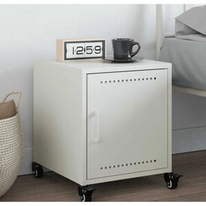 vidaXL Nachttisch Weiß Stahl - Beistelltisch - Schlafzimmerdeko vidaXL Nachttisch Weiß Stahl - Beistelltisch - Schlafzimmerdeko