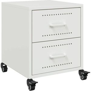 vidaXL Nattbord - Hvit - 36x39x43.5 cm - Nattbord vidaXL Nattbord - Hvit - 36x39x43.5 cm - Nattbord