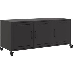 vidaXL 846644 Black Steel TV Cabinet - TV Storage & Stand vidaXL 846644 Black Steel TV Cabinet - TV Storage & Stand