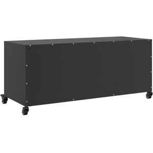 vidaXL 846644 Black Steel TV Cabinet - TV Storage & Stand vidaXL 846644 Black Steel TV Cabinet - TV Storage & Stand