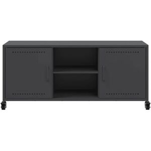 vidaXL 846662 Black Steel TV Cabinet - TV cabinet vidaXL 846662 Black Steel TV Cabinet - TV cabinet