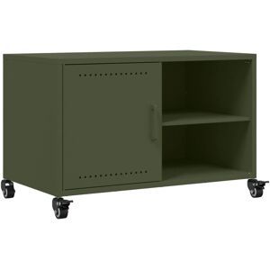 vidaXL 846672 Meuble TV en acier vert olive - Mobilier TV vidaXL 846672 Meuble TV en acier vert olive - Mobilier TV