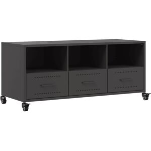 vidaXL TV-Schrank - Kaltgewalzter Stahl - Schwarz - 100,5x39x43,5 cm - Fernsehmöbel vidaXL TV-Schrank - Kaltgewalzter Stahl - Schwarz - 100,5x39x43,5 cm - Fernsehmöbel